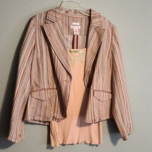 Womens blazer jacket with matching undershirt
